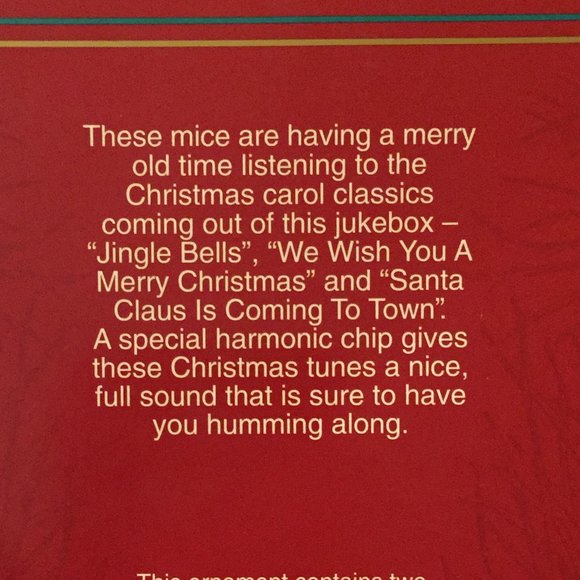 Jukebox Jingles - Carlton Cards Music Ornament - VINTAGE - Picture 7 of 13